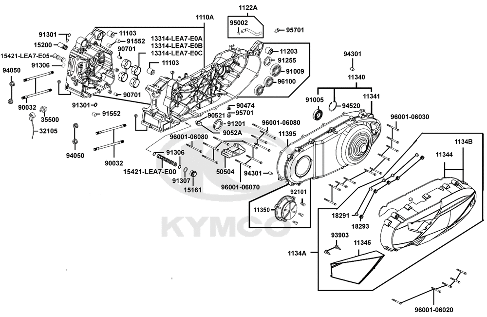 Kurbelgehäuse & Variomatikdeckel