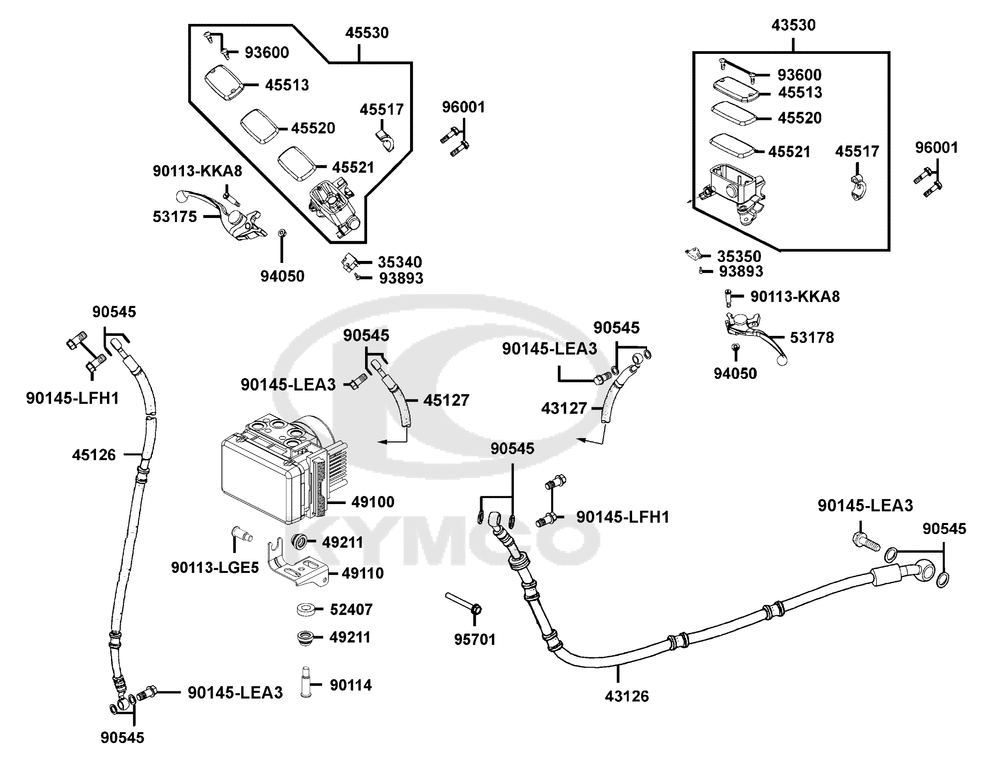 Hauptbremszylinder, Bremsleitung