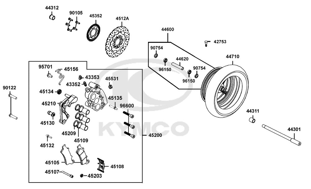 Vorderrad mit Bremse