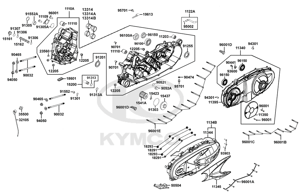 Kurbelgehäuse & Variomatikdeckel