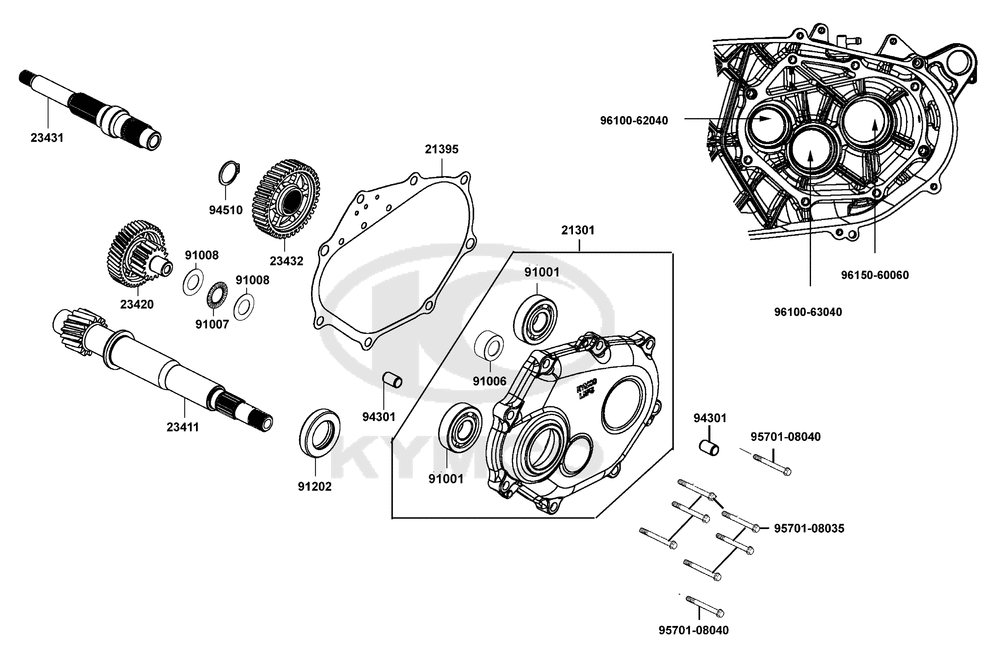 Getriebe & Getriebedeckel