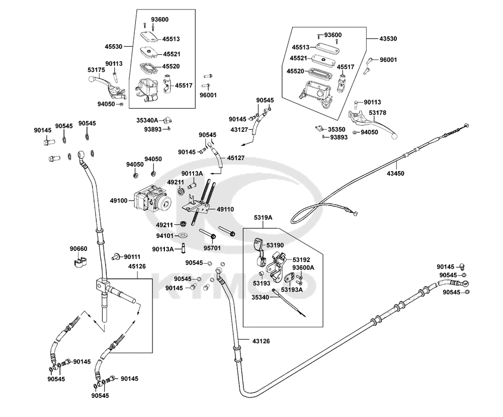 Hauptbremszylinder vo.,Bremsschläuche & ABS Steuergerät