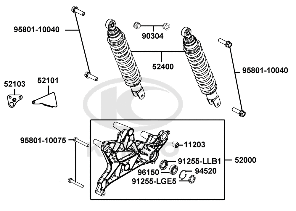 Stoßdämfer hinten & Schwingarm
