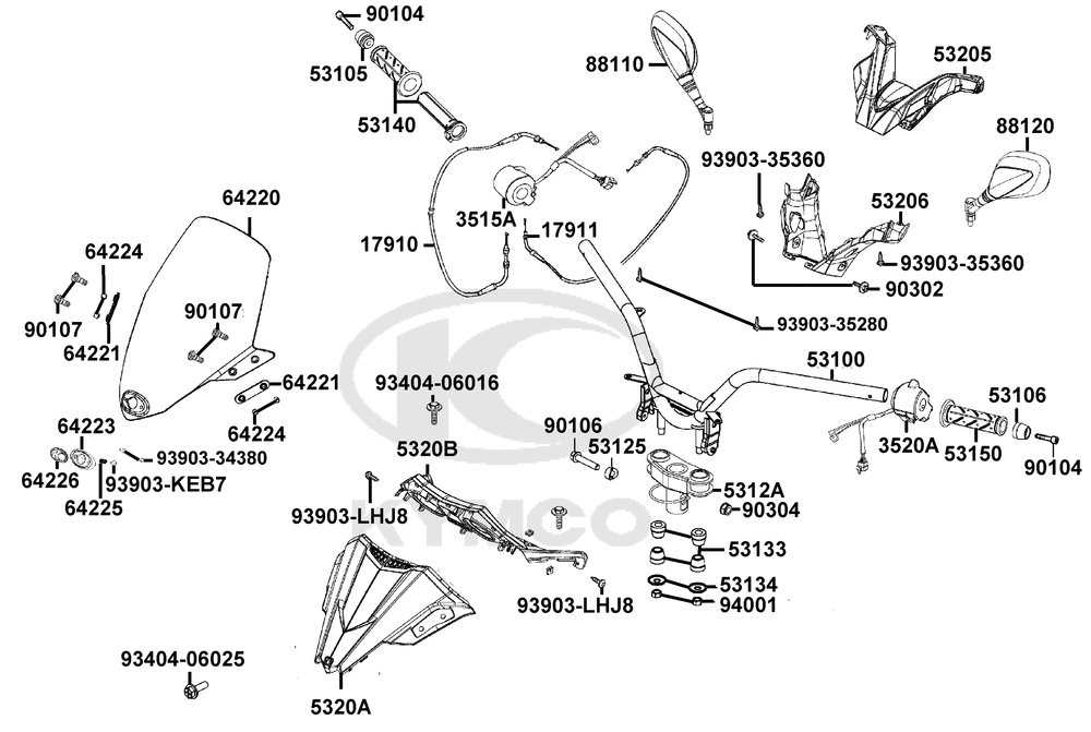 Lenker, Spiegel & Bowdenzüge