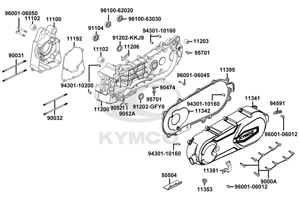 Kurbelgehäuse & Variomatikdeckel