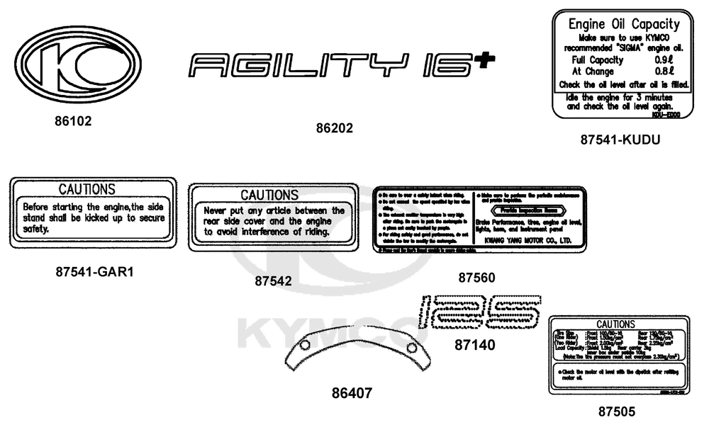 Embleme, Aufkleber & Hinweisschi