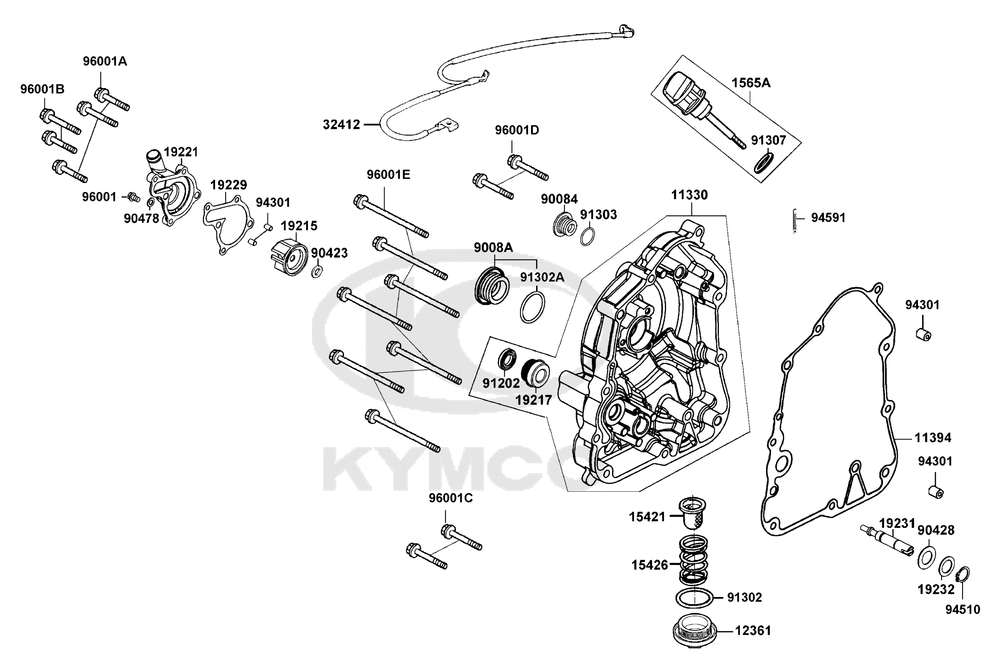 Gehäusedeckel rechts, Ölfilter