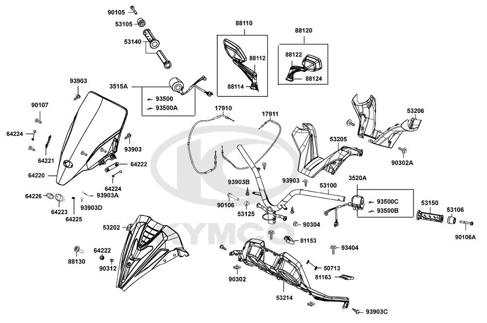 Lenker, Spiegel & Bowdenzüge