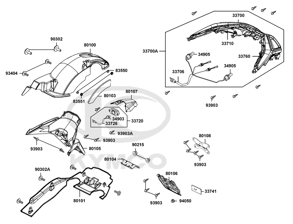 Rücklicht & hintere Radabdeckung