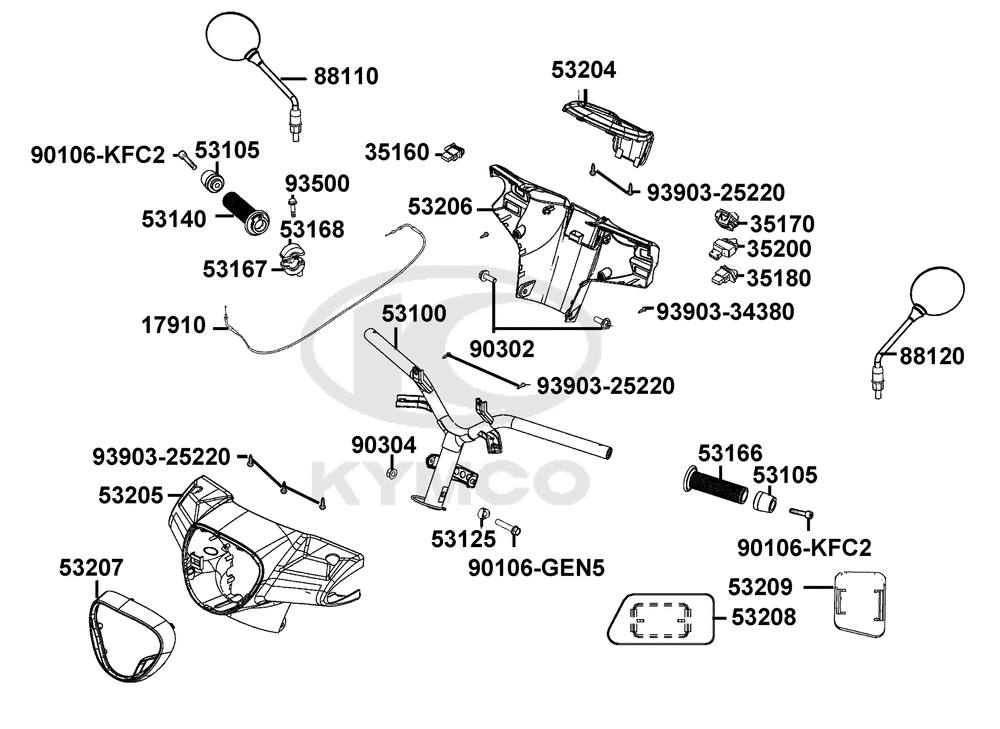 Lenker, Spiegel & Bowdenzüge