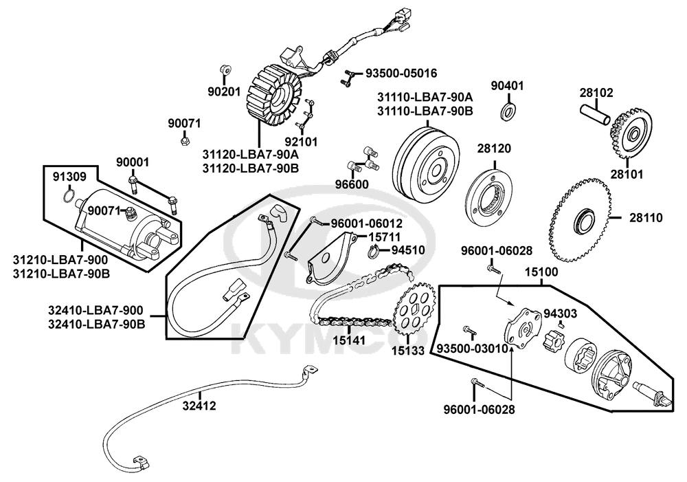 Lichtmaschine, Anlasser & Ölpump