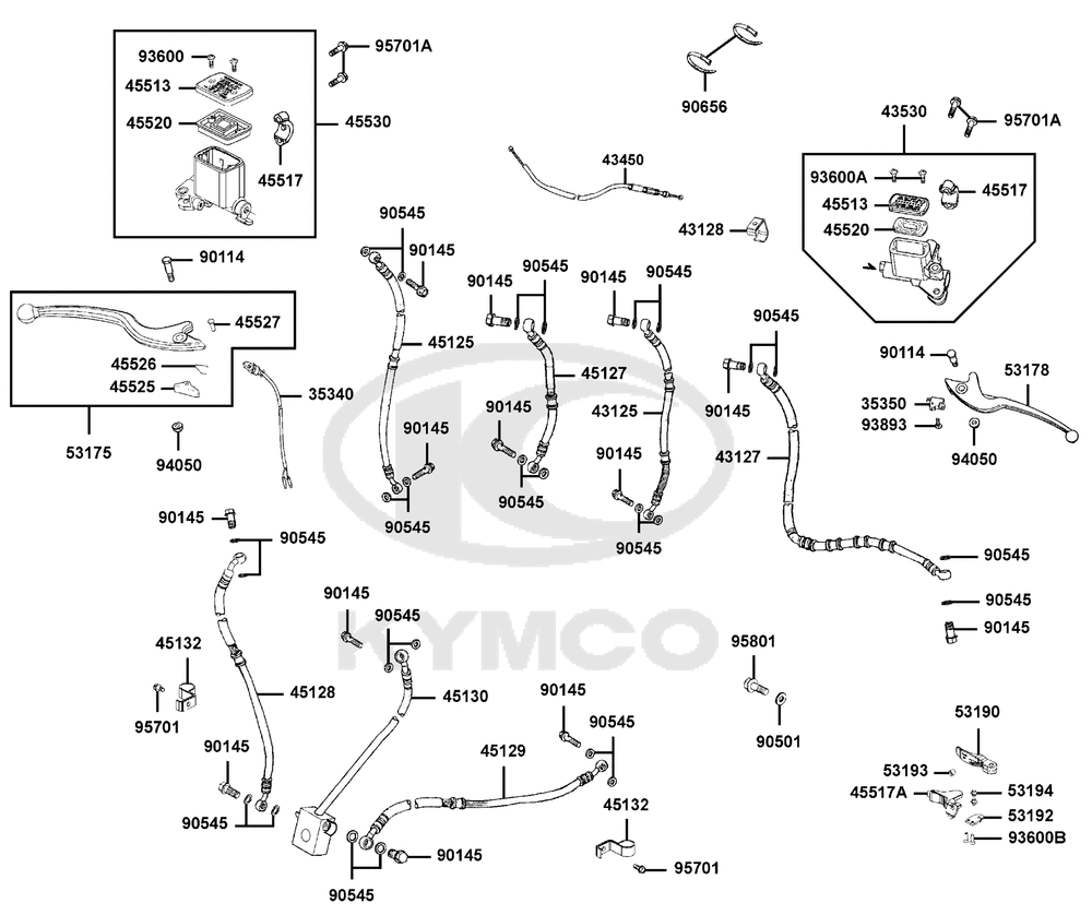 Hauptbremszylinder vorne & Bremsschläuche
