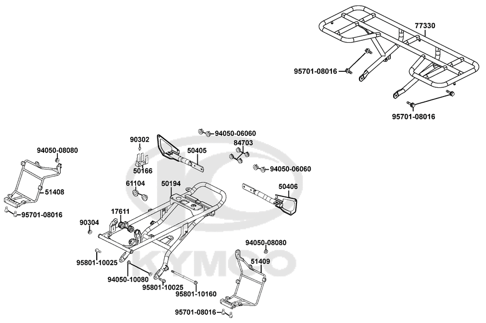Rahmenheck & Gepäckträger