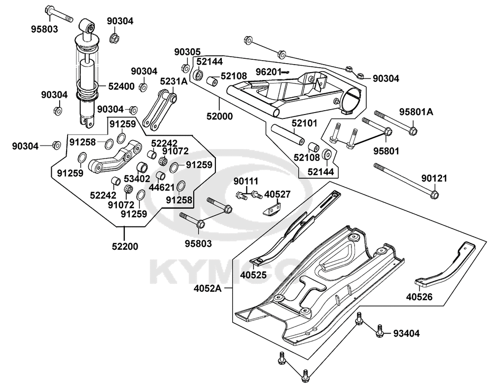 Schwinge & Federbein hinten