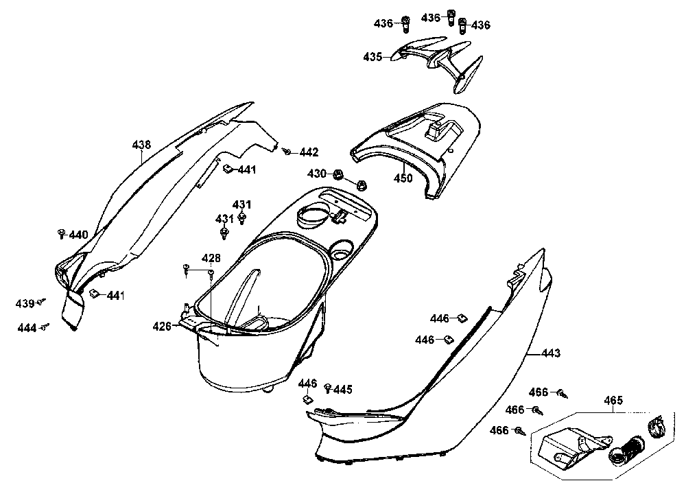 Hintere Verkleidungen & Helmbox