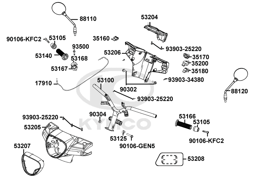 Lenker, Spiegel & Bowdenzüge
