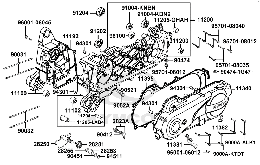 Kurbelgehäuse & Variomatikdeckel