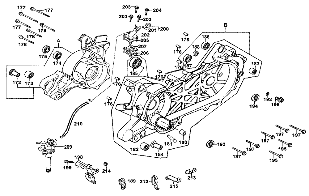 Kurbelgehäuse & Ölpumpe