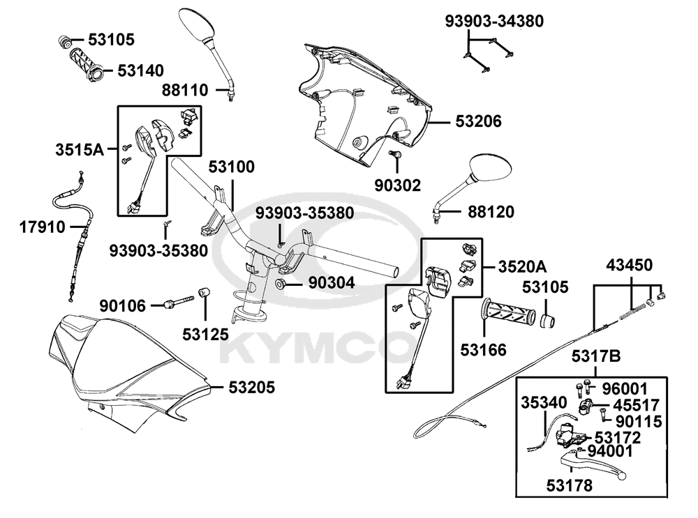 Lenker, Spiegel & Bowdenzüge