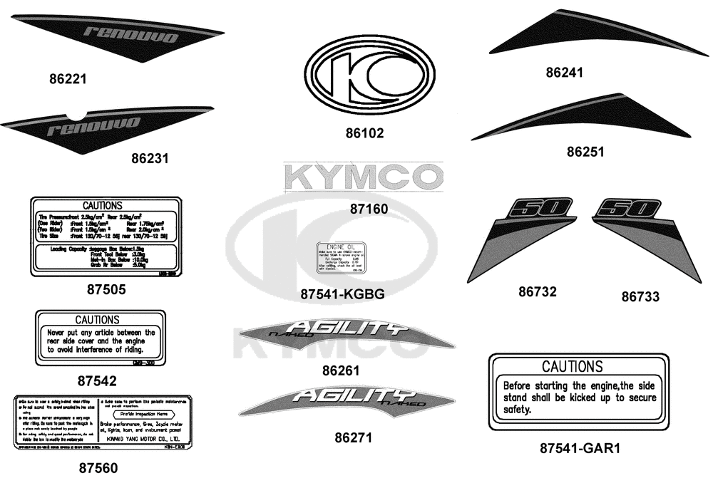 Emblem, Aufkleber & Hinweisschilder