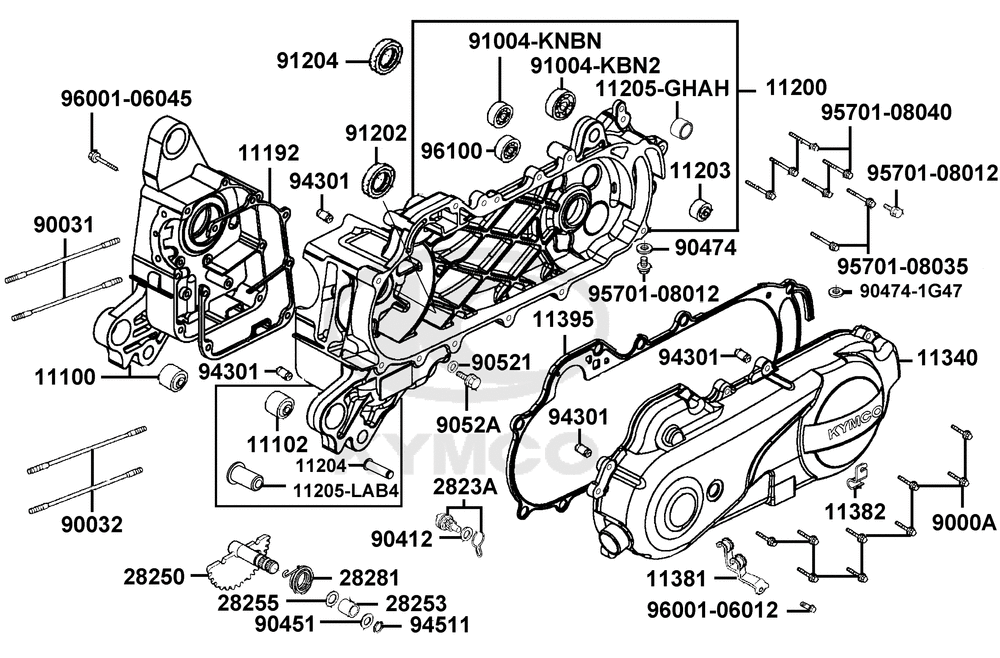 Kurbelgehäuse & Variomatikdeckel