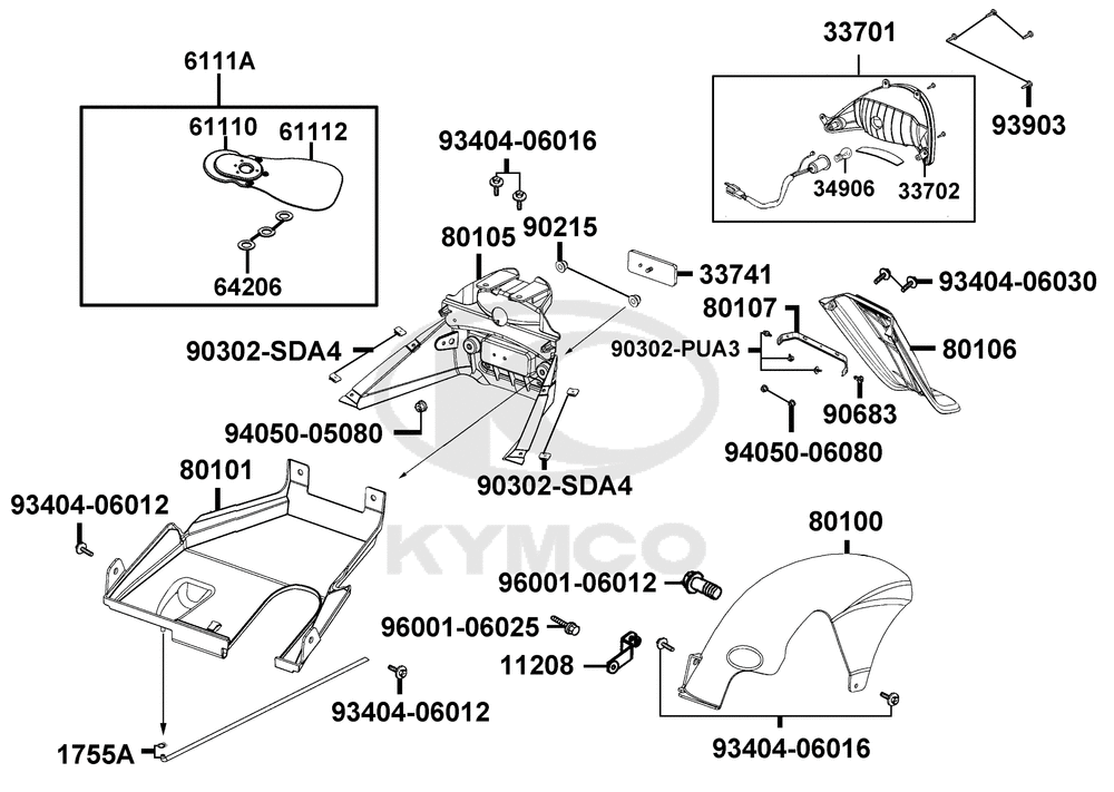 Rücklicht, Spritzschutz & Radabd