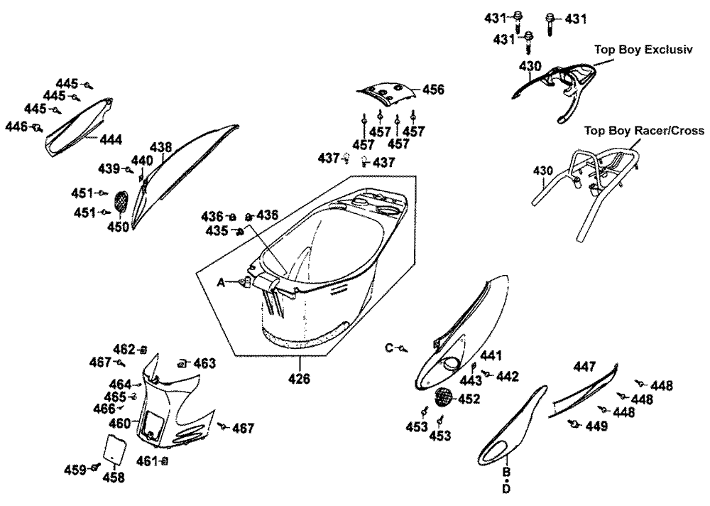 Hintere Verkleidungen & Helmbox