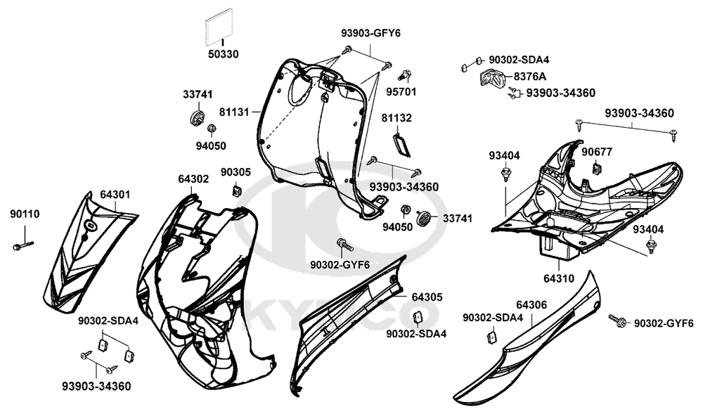 Vordere Verkleidung & Trittbrett
