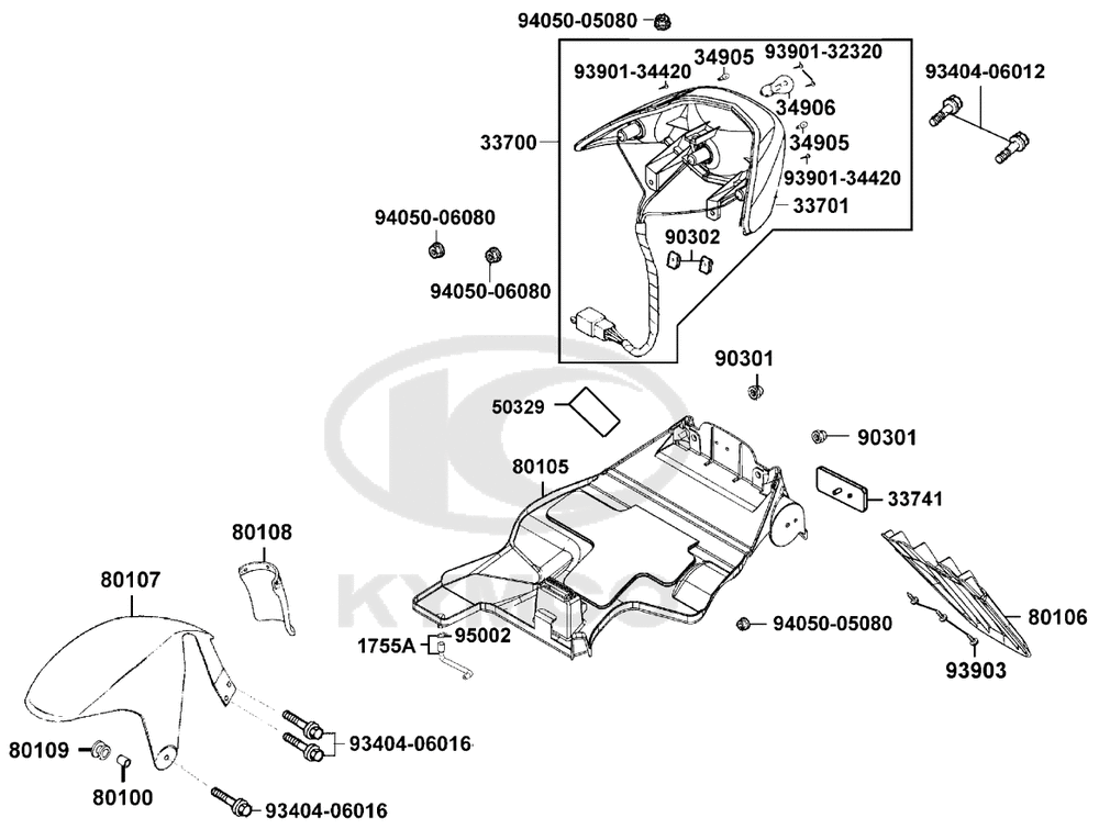 Rücklicht & hintere Radabdeckung
