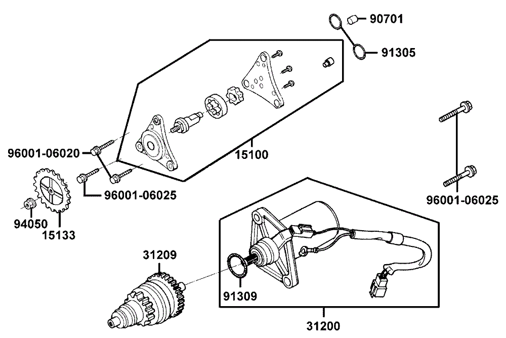 Elektrischer Anlasser & Ölpumpe