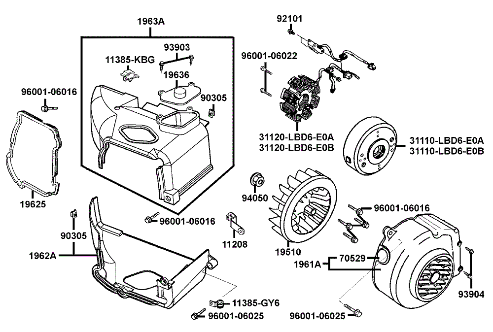 Luftleitbleche & Lichtmaschine