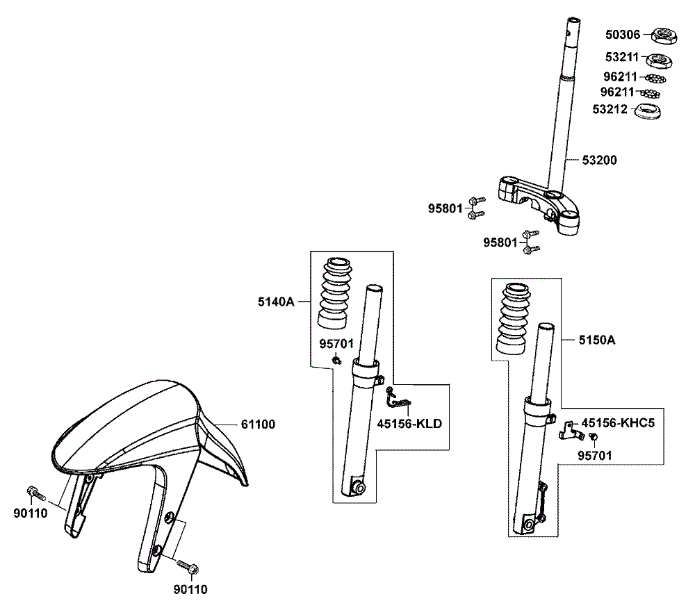 Gabel & Kotflügel vorne