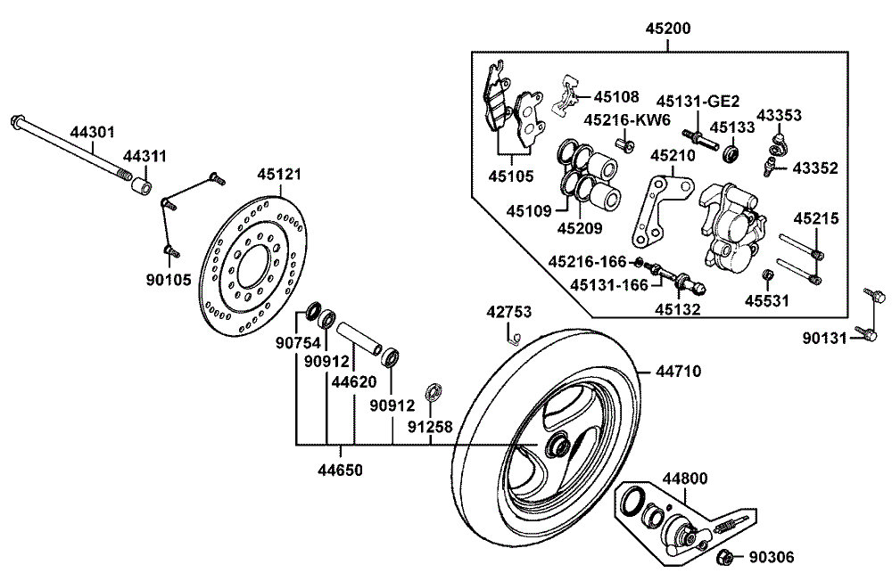 Vorderrad mit Bremse