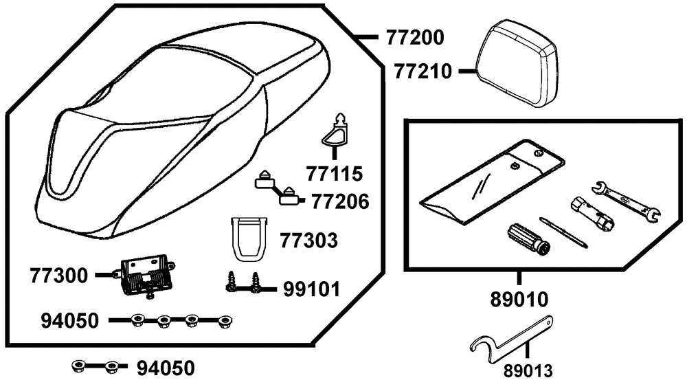 Sitzbank & Bordwerkzeug