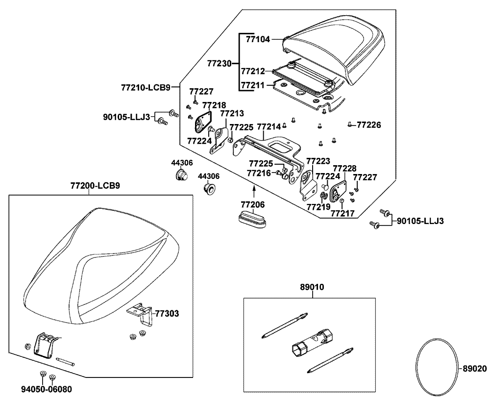 Sitzbank & Bordwerkzeug