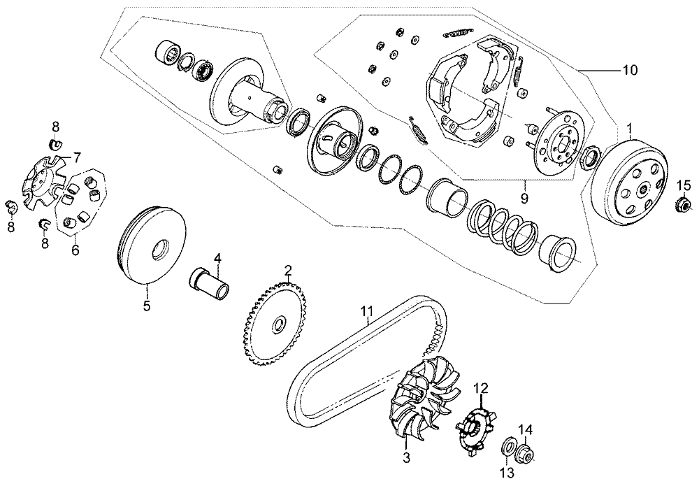 Fliehkraftkupplung & Variomatik