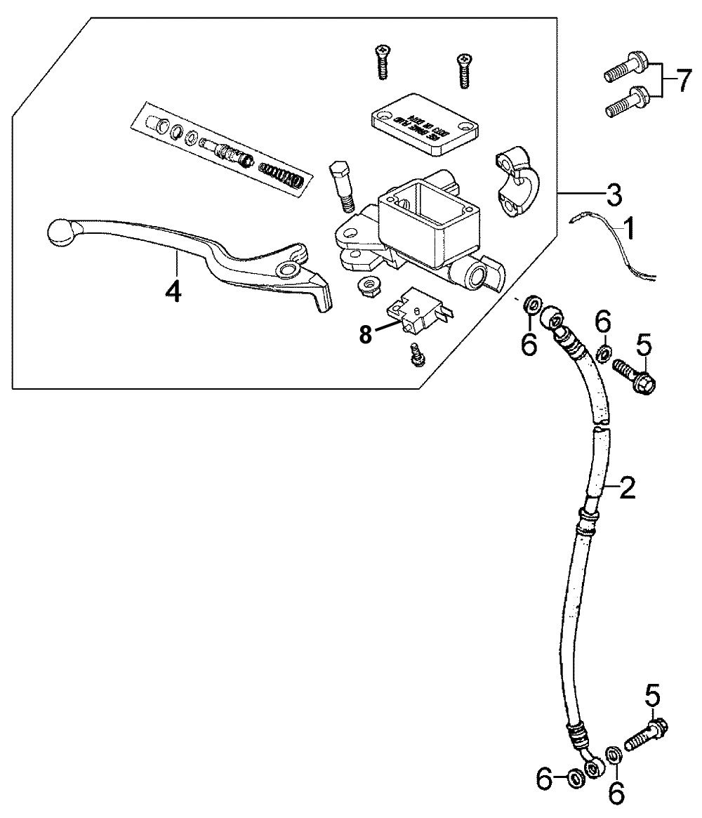 Hauptbremszylinder vorne