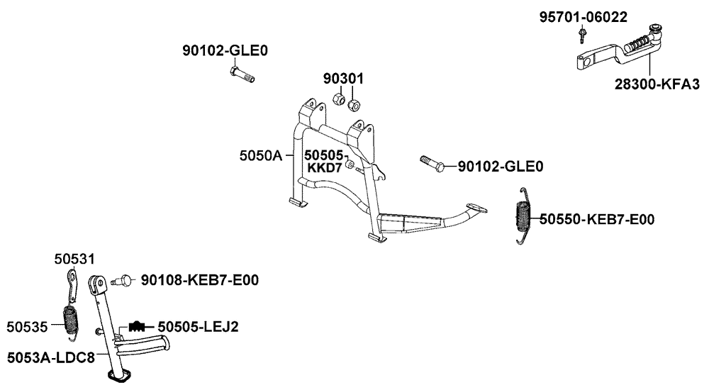 Ständer & Kickstarterhebel