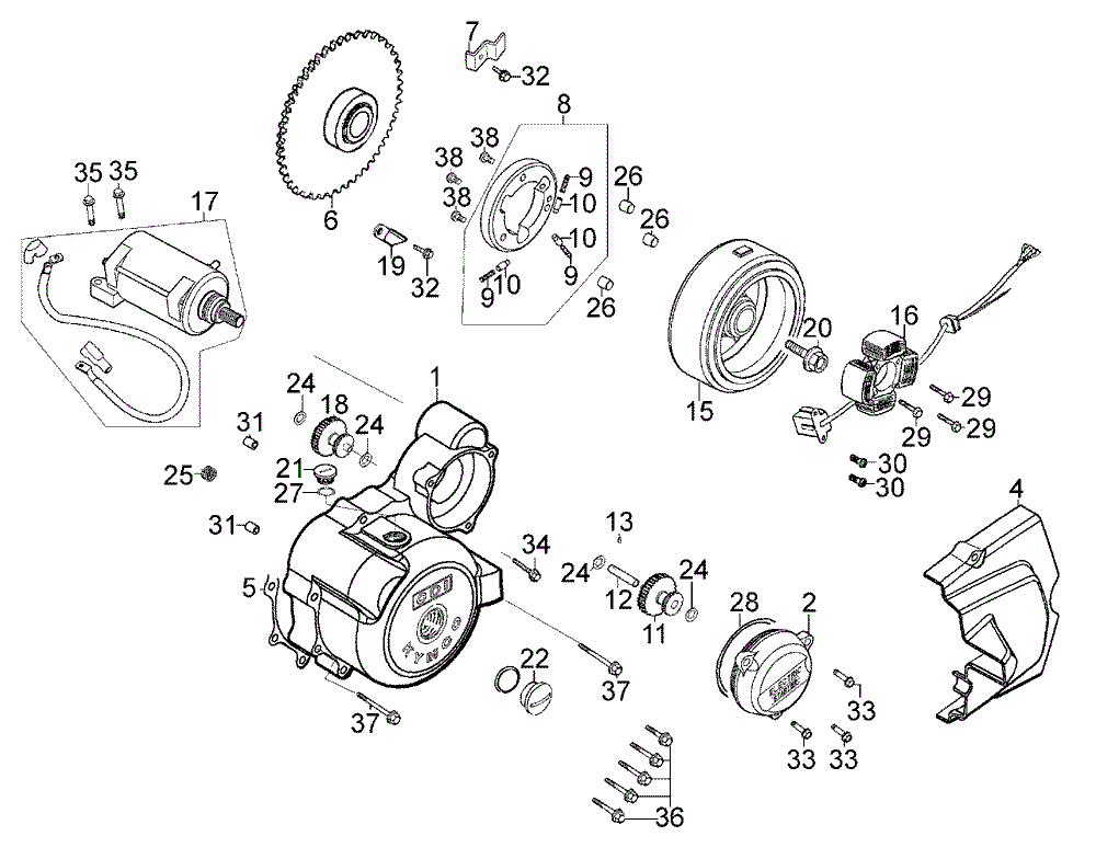 Lima-Anlasser-Gehäusedeckel