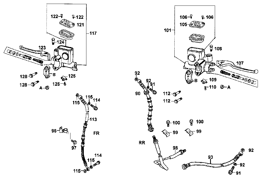 Hauptbremszylinder vorn/hinten