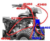 Bremszug hinten kpl.