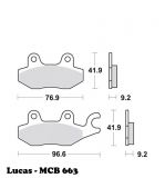 Lucas Bremsbeläge MCB 663