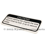 Aufkleber (Warnhinweis Seitenständer)